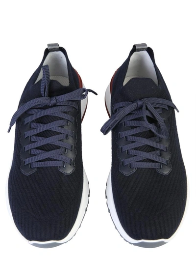 Shop Brunello Cucinelli Runner Sneakers In Blue
