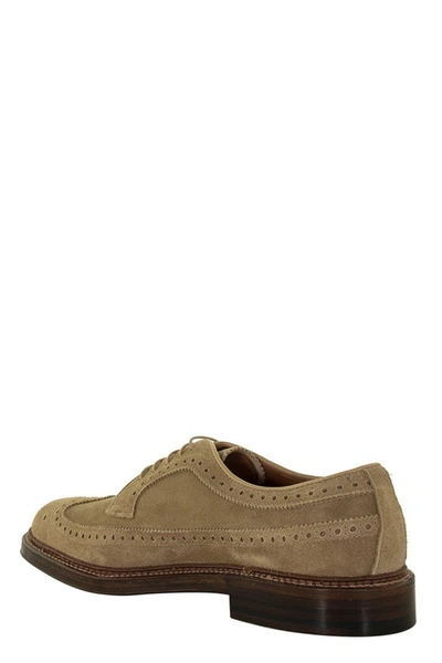 Shop Alden Shoe Company Alden Tan Suede Longwing In Honey