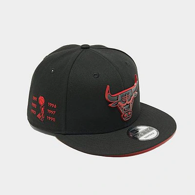Shop New Era Chicago Bulls Nba 9fifty Snapback Hat In Black