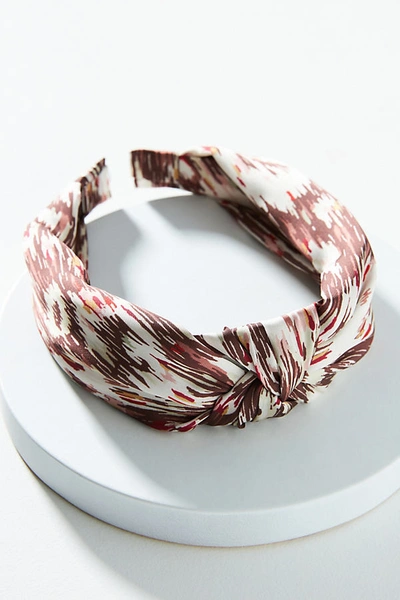 Shop Anthropologie Evelynn Knotted Headband In Brown