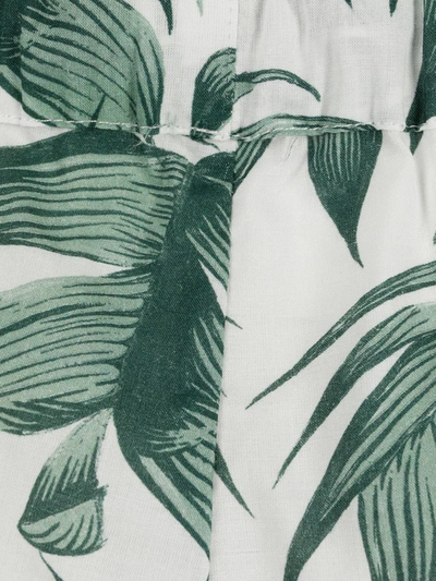 Shop Desmond & Dempsey Byron Leaf Print Pyjama Set In Green