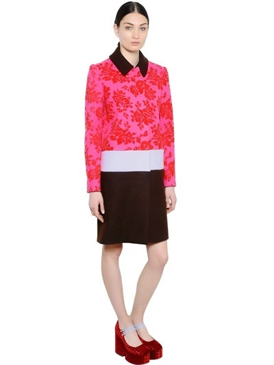 Mary Katrantzou Devore Jacquard & Wool Coat In Multicolor