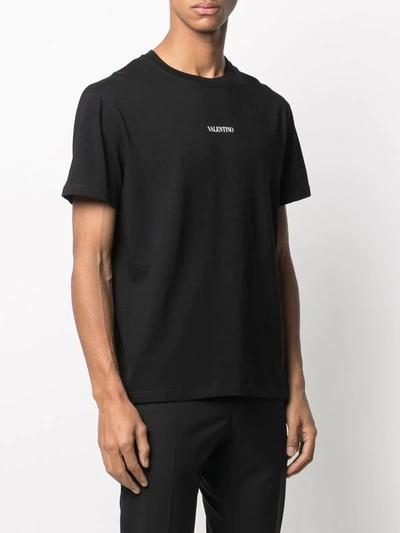 Shop Valentino Logo-print T-shirt In Black