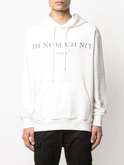 Shop Ih Nom Uh Nit Logo-print Hoodie In White