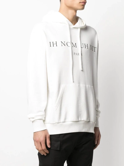 Shop Ih Nom Uh Nit Logo-print Hoodie In White
