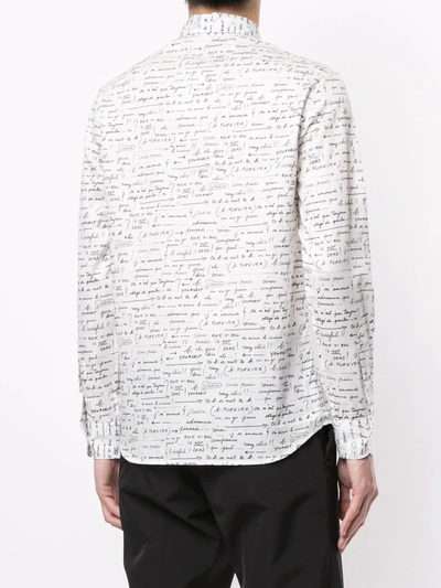 Shop Agnès B. Syd Cotton Messages Shirt In White