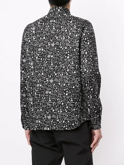 Shop Agnès B. Graphic Print Shirt In Black