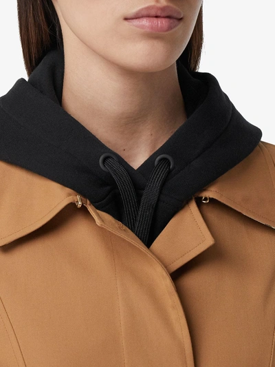 Shop Burberry Single-breasted Belted Coat In Neutrals