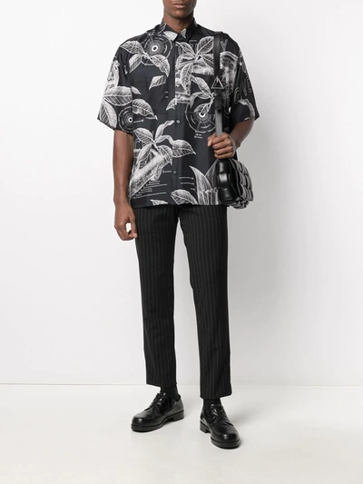 Shop Givenchy Botanical-print Shirt In Black ,grey