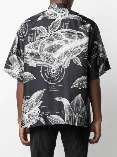 Shop Givenchy Botanical-print Shirt In Black ,grey