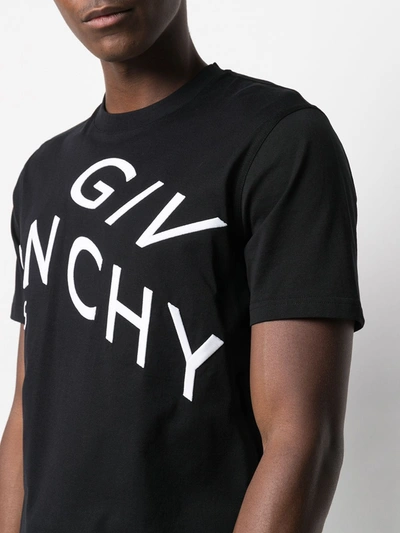 Shop Givenchy Refracted Logo-print T-shirt In Black