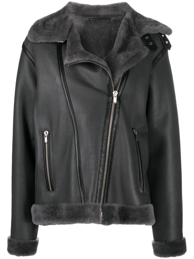 LISKA FUR-LINED AVIATOR JACKET 