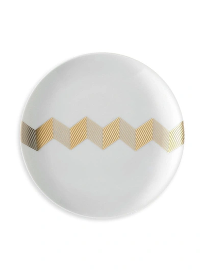 Lsa International Chevron Tea Plates (set Of 4) In White