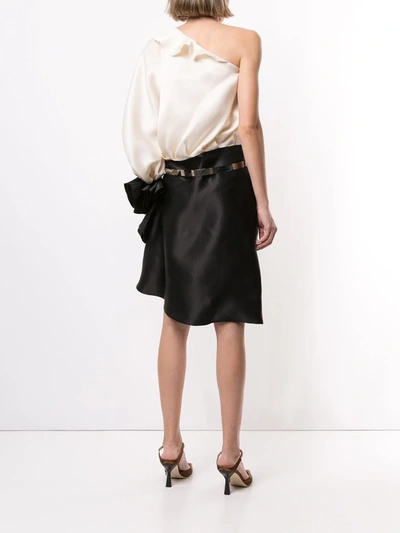 Pre-owned Givenchy One-shoulder Asymmetric Dress In Neutrals