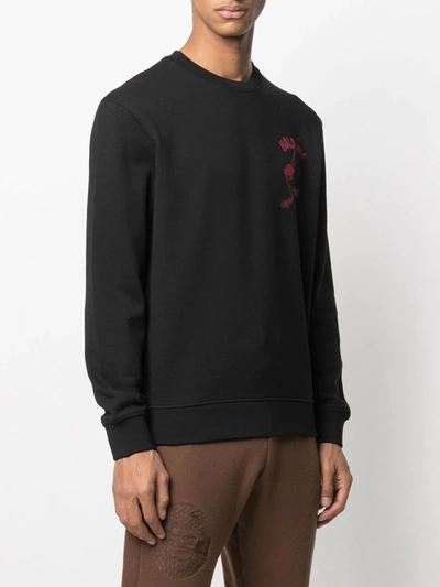 Shop Armani Exchange Graphic-print Sweatshirt In Black