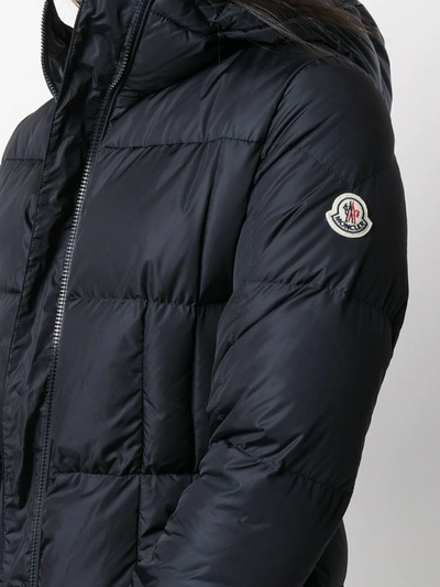 Shop Moncler Feuille Coat In Blue