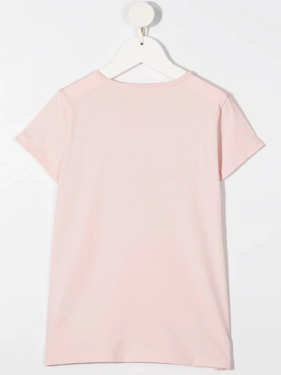 Shop Lacoste Crocodile-print Cotton T-shirt In Pink