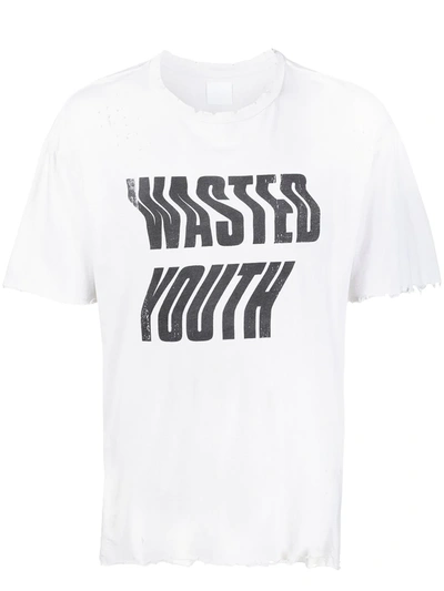 Shop Alchemist Wasted Youth Graphic Print T-shirt In Neutrals