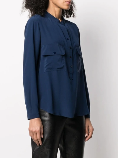 Shop Stella Mccartney Estelle Buttoned Shirt In Blue
