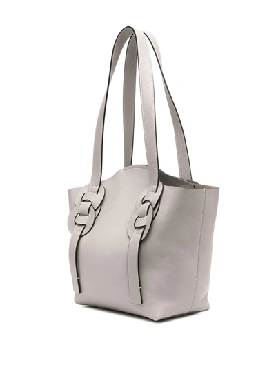 Shop Chloé Small Darryl Tote Bag In Grey