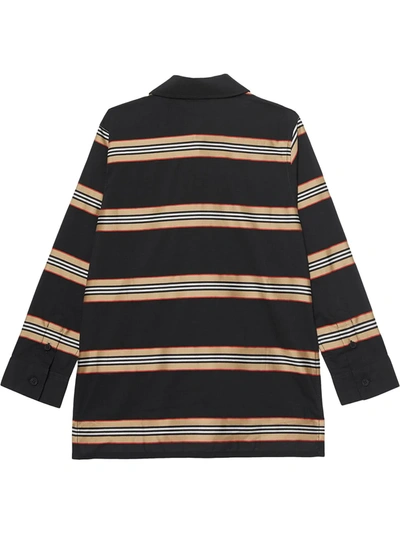 Shop Burberry Vintage Stripe Shirt In Black