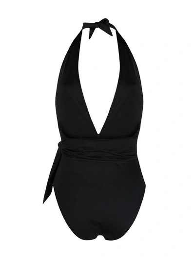 Shop Zimmermann Lulu Plunge One-piece Swimsuit In Black
