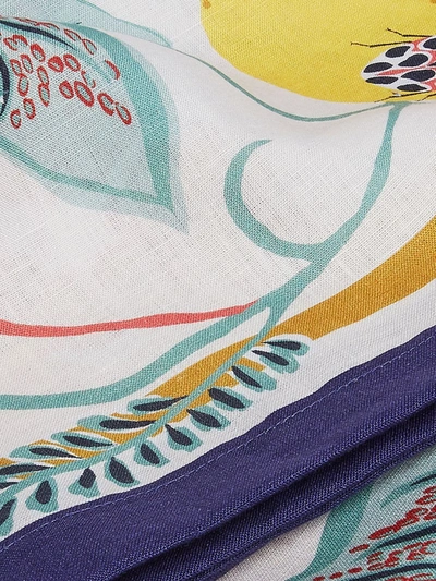 La Doublej Botanical Print Tablecloth In White