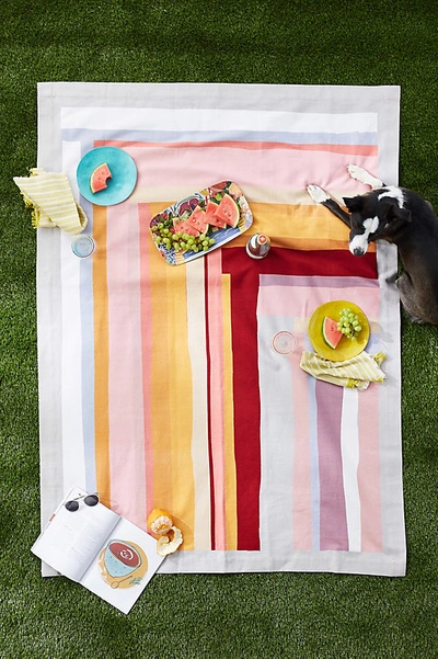 Shop Anthropologie Rainbow Picnic Blanket By  In Assorted Size Tablecloth