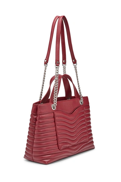 Shop Rebecca Minkoff M.a.b. Quilted Satchel In Pinot Noir
