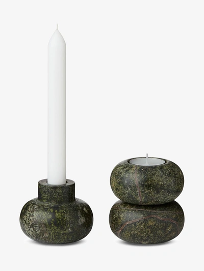 Shop Tom Dixon Green Rock Candle Holder Set