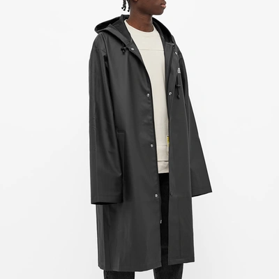 Shop Vetements Big Logo Limited Edition Raincoat In Black