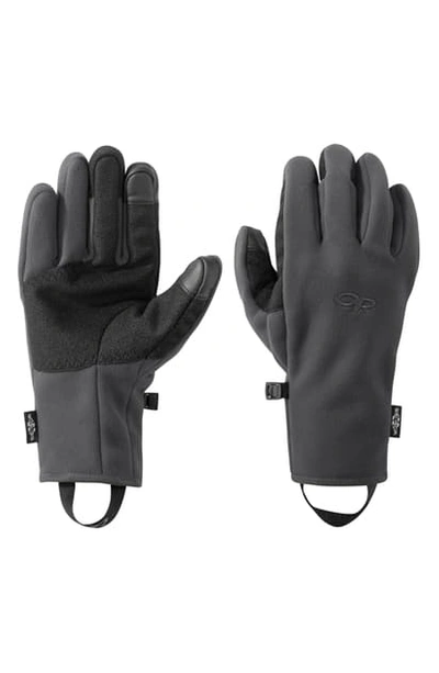 Shop Outdoor Research Gripper Sensor Gloves In Charcoal