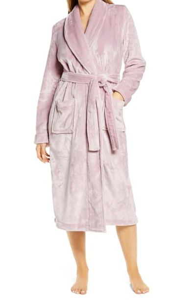 Shop Nordstrom Bliss Plush Robe In Purple Velvet