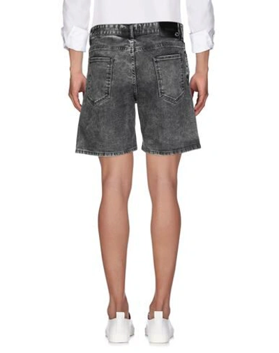 Shop Just Cavalli Denim Bermudas In Grey