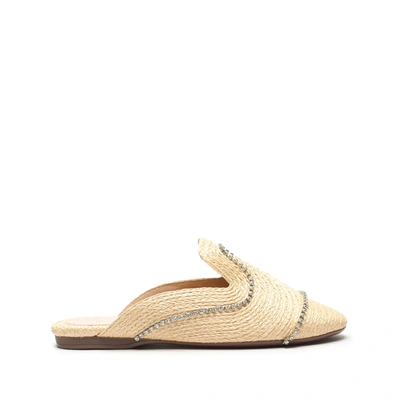 Shop Schutz Heide Embroidered Flat In Straw