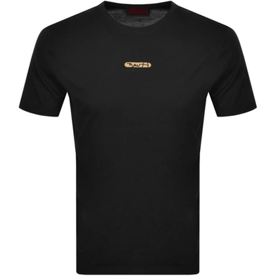 Shop Hugo Durned Crew Neck T Shirt Black