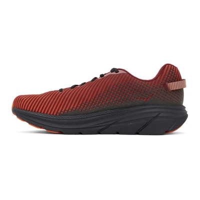 Shop Hoka One One Red And Black Rincon 2 Sneakers In Red/anthrci