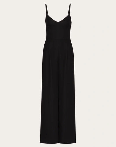 Shop Valentino Cady Couture Jumpsuit In Black