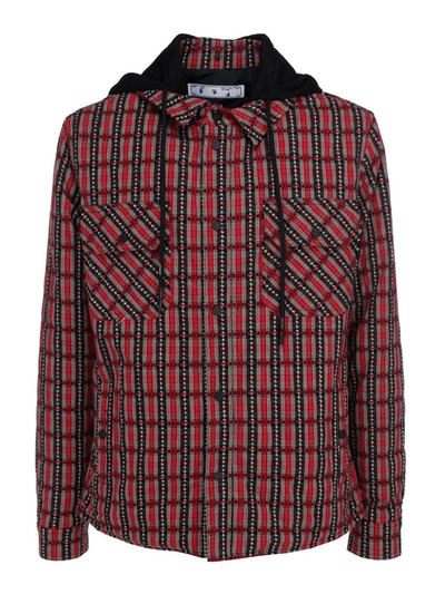 Shop Off-white Patterned Jacket In Red