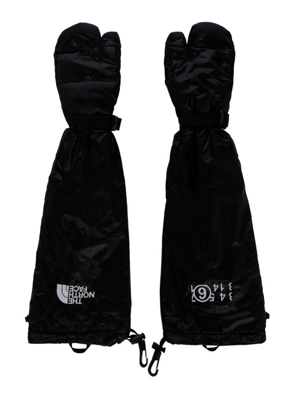 Mm6 Maison Margiela Muffole Expedition Tabi Gloves In Black Modesens