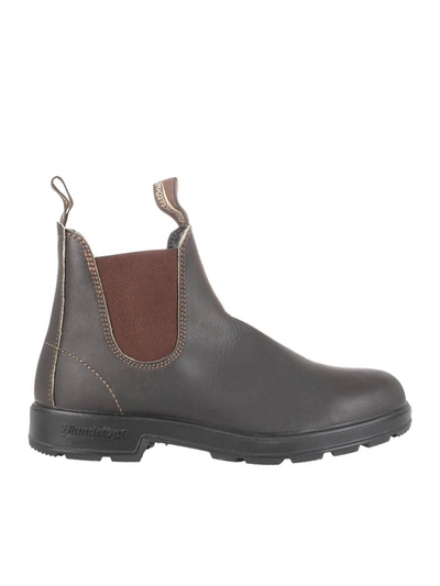 Shop Blundstone Smooth Calfskin Chelsea Boots In Brown