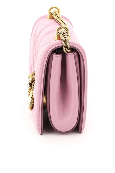 Shop Dolce & Gabbana Devotion Crossbody Mini Bag In Rosa