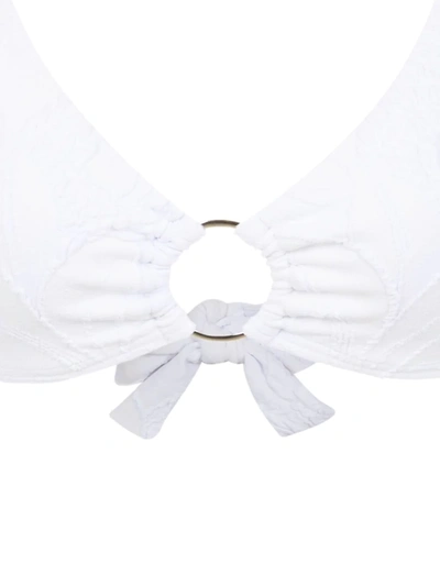 Shop Amir Slama Textured Bikini Set In White