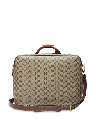 Shop Gucci 1955 Horsebit Suitcase In Brown