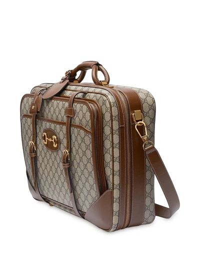 Shop Gucci 1955 Horsebit Suitcase In Brown