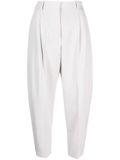 Shop Stella Mccartney Cropped Tailored Trousers In Grey