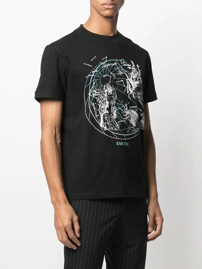 Shop Valentino Graphic Print T-shirt In Black