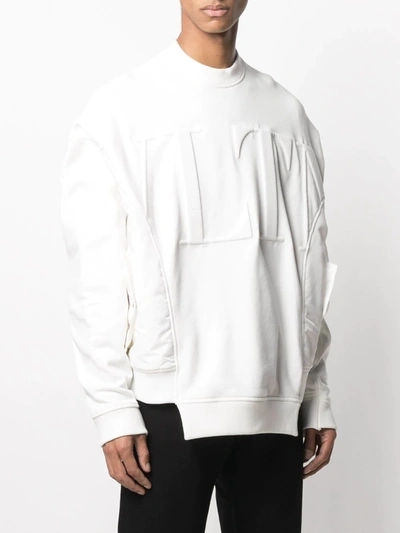 Valentino Side Pockets Sweatshirt In White In White