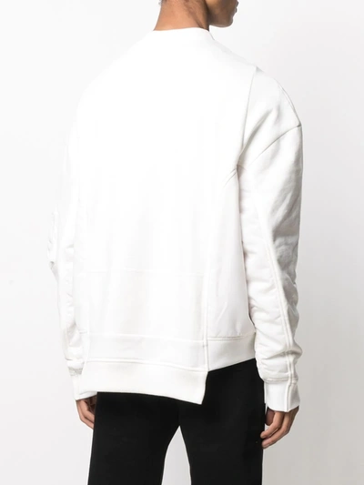 Shop Valentino Vltn-embossed Sweatshirt In White