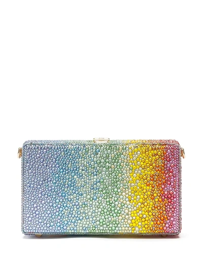 Shop Dolce & Gabbana Rainbow Collection Clutch In Green